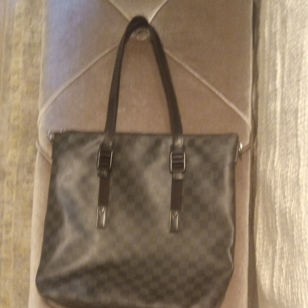 Louis Vuitton Black Checkered Tote Bag - Picture 2 of 3